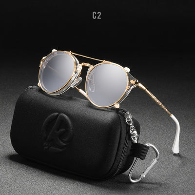 Metal Round Ladies Outdoor Sunglasses Set