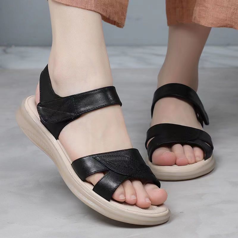 Genuine Leather Sole Anti Slip Flat Sole Sandals