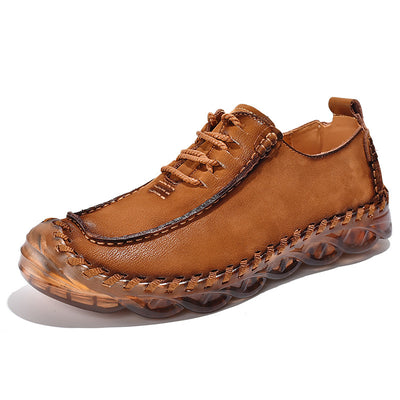 Breathable And Deodorant British Fashion Non-adhesive Stitching Shoes Men