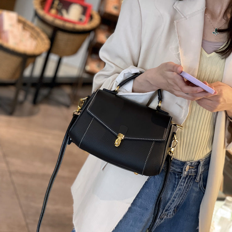 Women's Trendy All-match Genuine Leather Crossbody Shoulder Bag