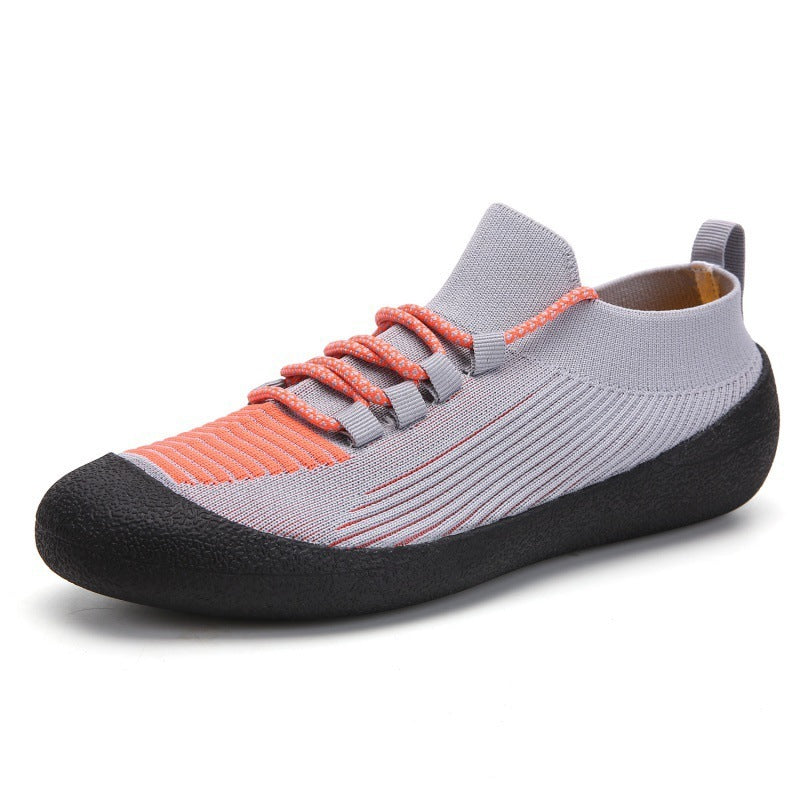 Outdoor Casual women's Round Toe Solid Colour Casual Lace-Up Sneakers