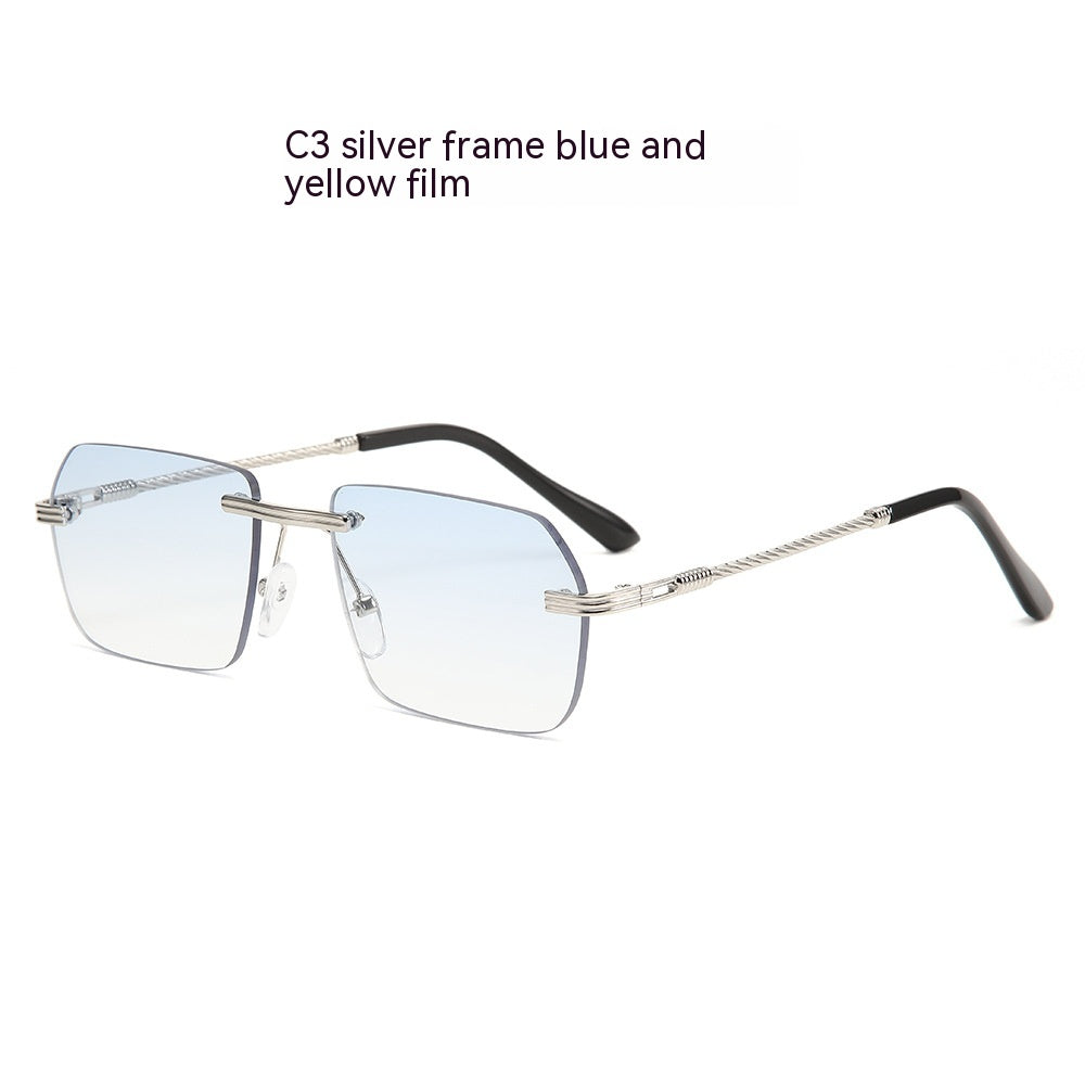 Rimless Sunglasses Thin Leg Thread For Men And Women