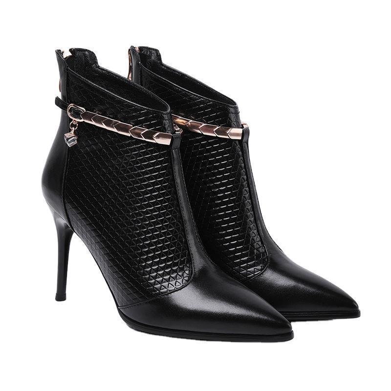 Pointed Stiletto High Heel Short Boots Women