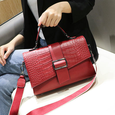 Large-capacity Genuine Leather Crossbody Small Square