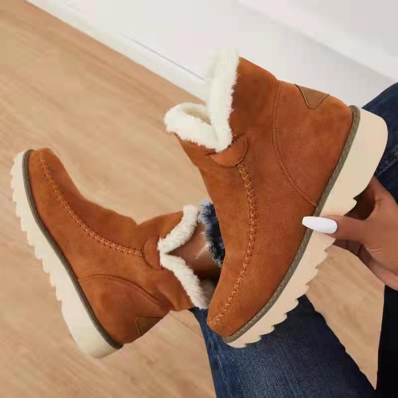 Flats Shoes Women Winter Snow Boots Warm Plush Ankle Boots